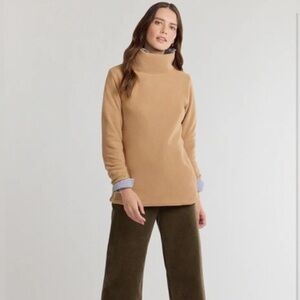 Dudley Stephens Cobble Hill Turtleneck Vello Fleece in Camel